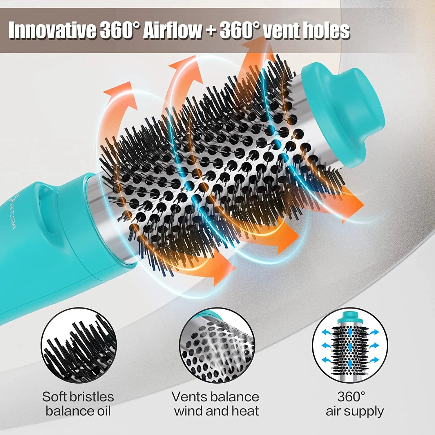 Ionic Hair Dryer Brush, 1.5" Hot Air Brush Set & One Step Volumizer Blow Dryer Comb 4 in 1 Hair Styler - Fast Drying