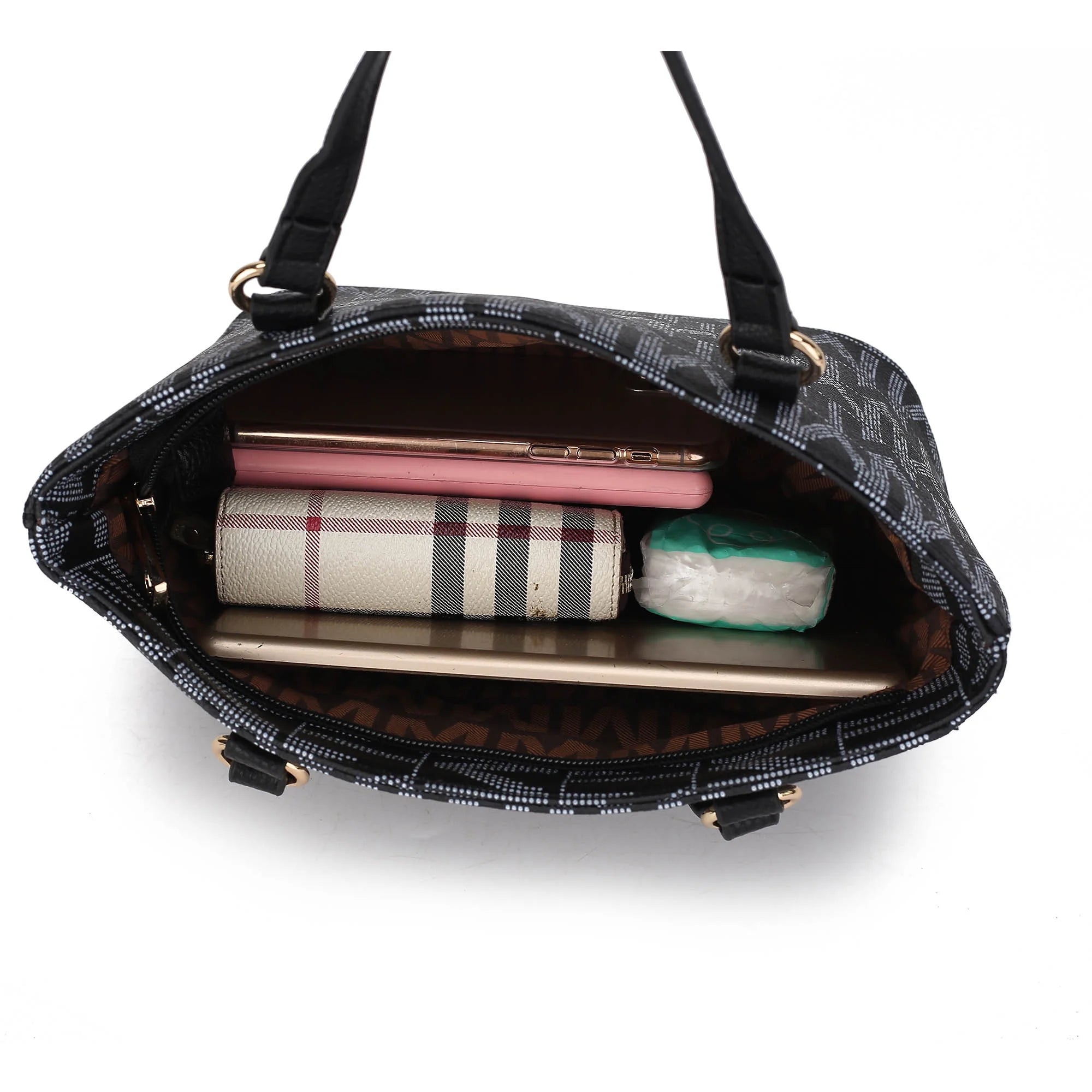 Marimar Women'S Tote Bag with Pouch and Wristlet, Signature 4 Piece Set by Mia K - Red