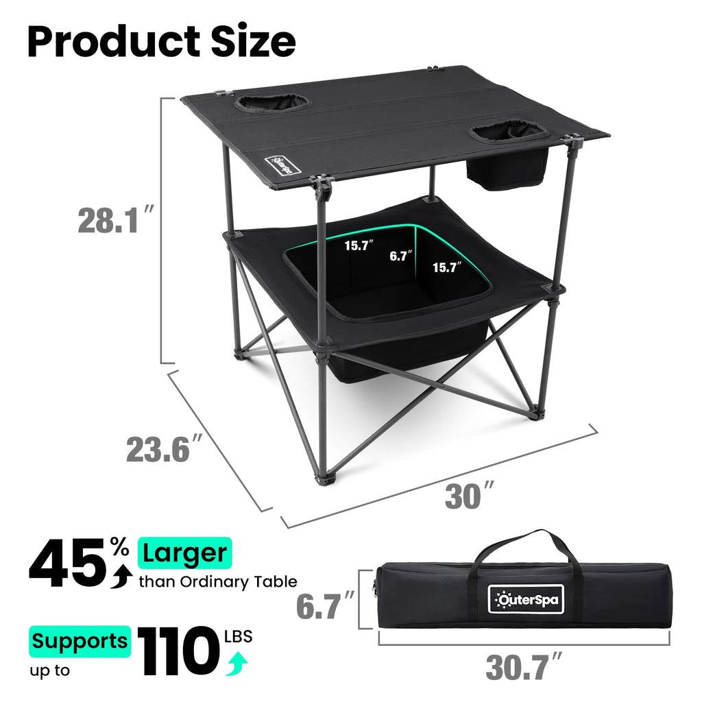 Folding Camping Table, Portable Outdoor Picnic Table