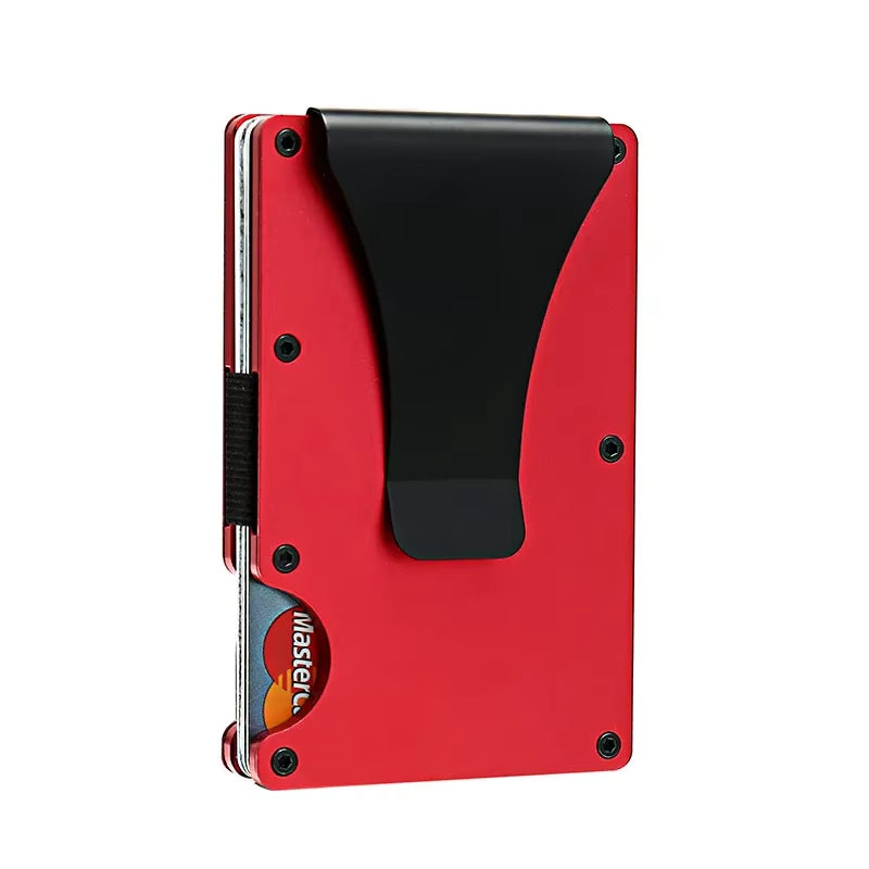 Carbon Fiber Metal Minimalist Slim Credit Card Holder Men Wallet Carteira for Men RFID Cashback Bank Cardholder Case Walet Money