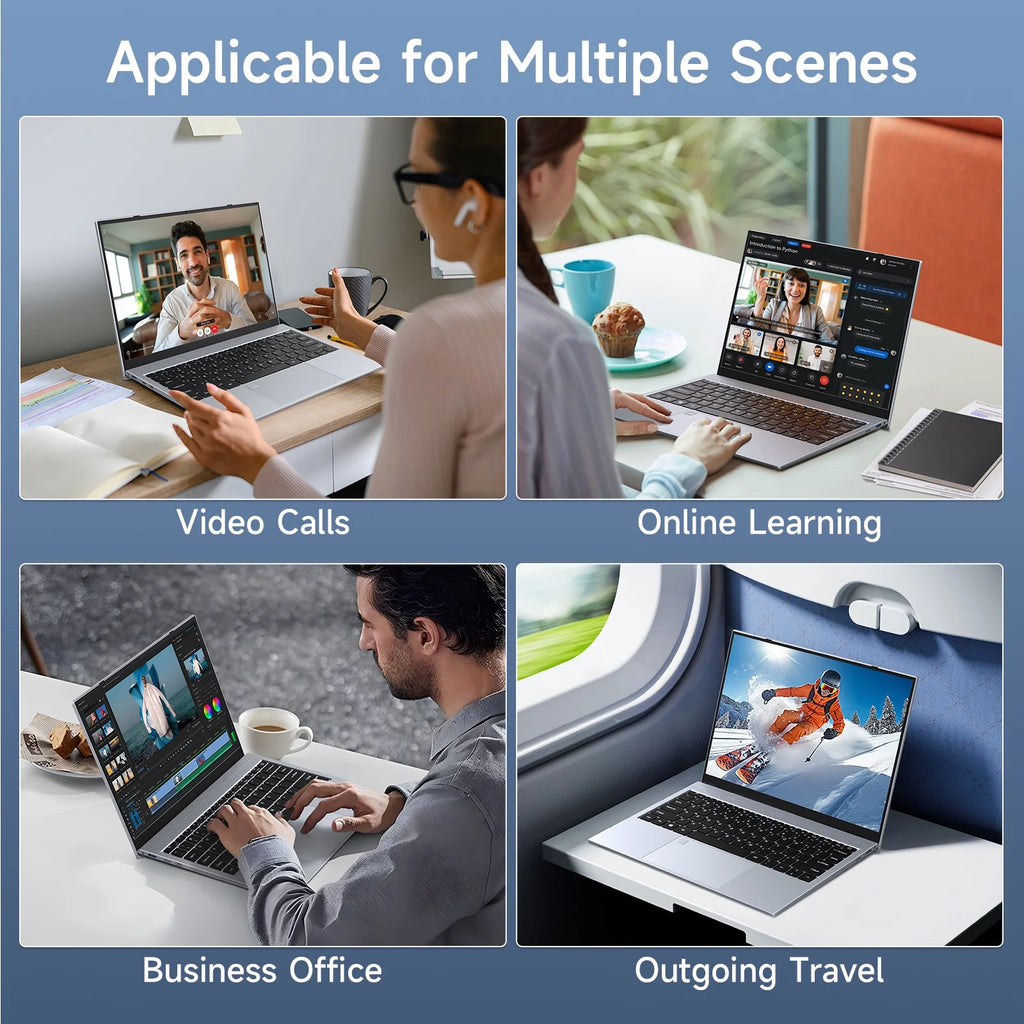 13.5" Windows 11 Pro Business Laptop, 8GB RAM 256GB SSD, Intel Core I3 1005G1, up to 3.4Ghz, 16:10 2.5K UHD Display Fingerprint Backlit Keyboard Wifi5 BT 5.0 for Student, Beginner, Gray