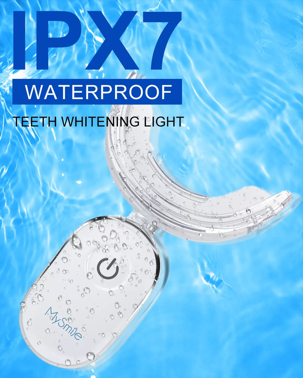 28-LED Powerful Teeth Whitening Light Tray with 4Ml Sample Teeth Whitening Gel, IPX7 Waterproof Rechargeable Tooth Whitener Accelerator