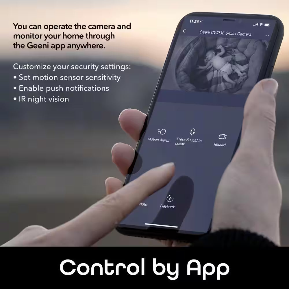 Glimpse 1080P HD Wireless Smart Camera - Indoor Home Security Camera - No Hub Required - Voice Control