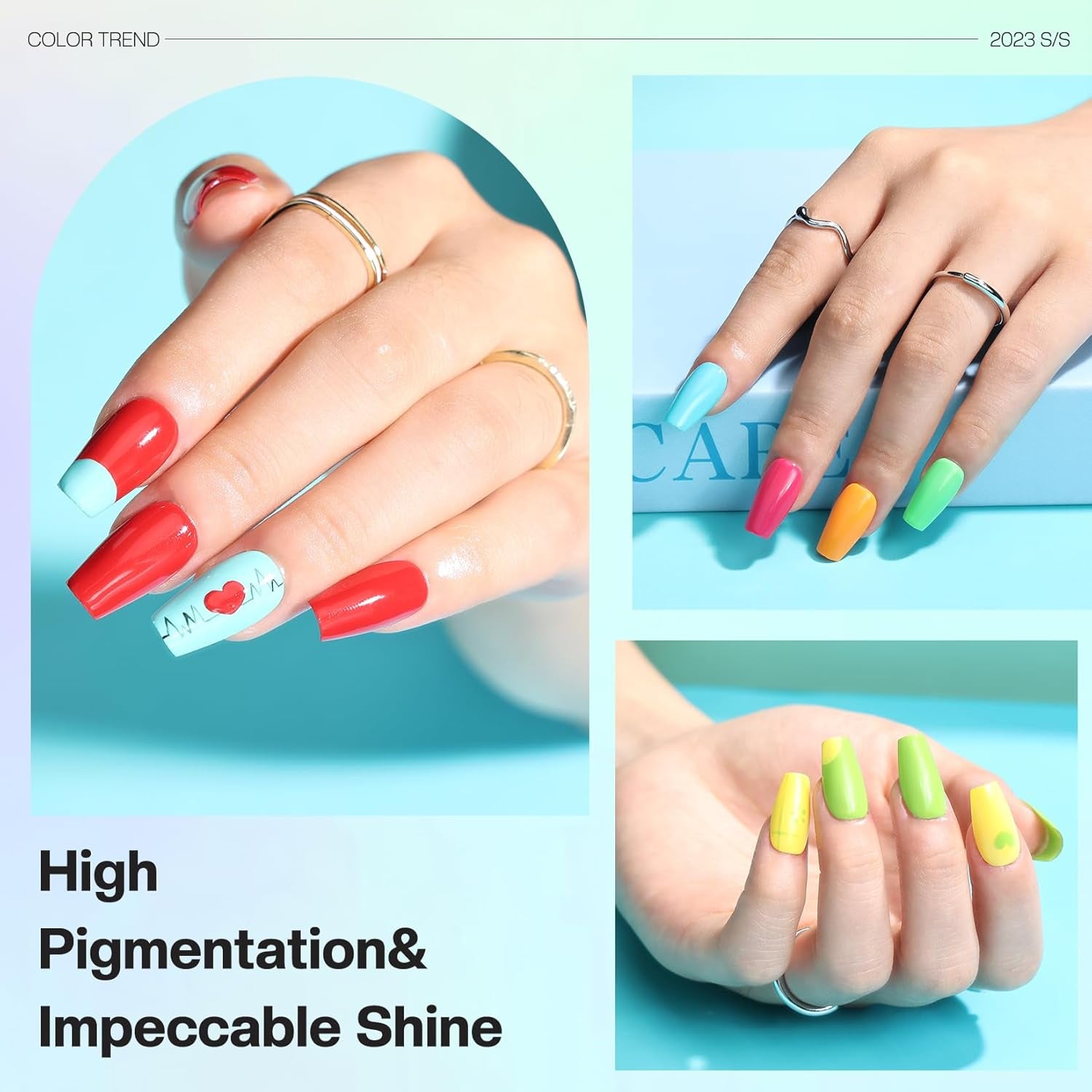 15 Bright Color 0.27Oz Air Quick Dry Nail Polish Gift Set for Women