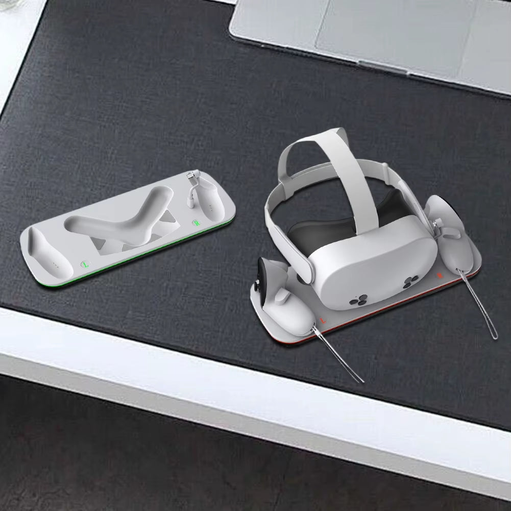 Wireless Charging Station for  for Meta Quest 3 VR Accessories Charger Dock Magnetic Fast Controller with LED Light