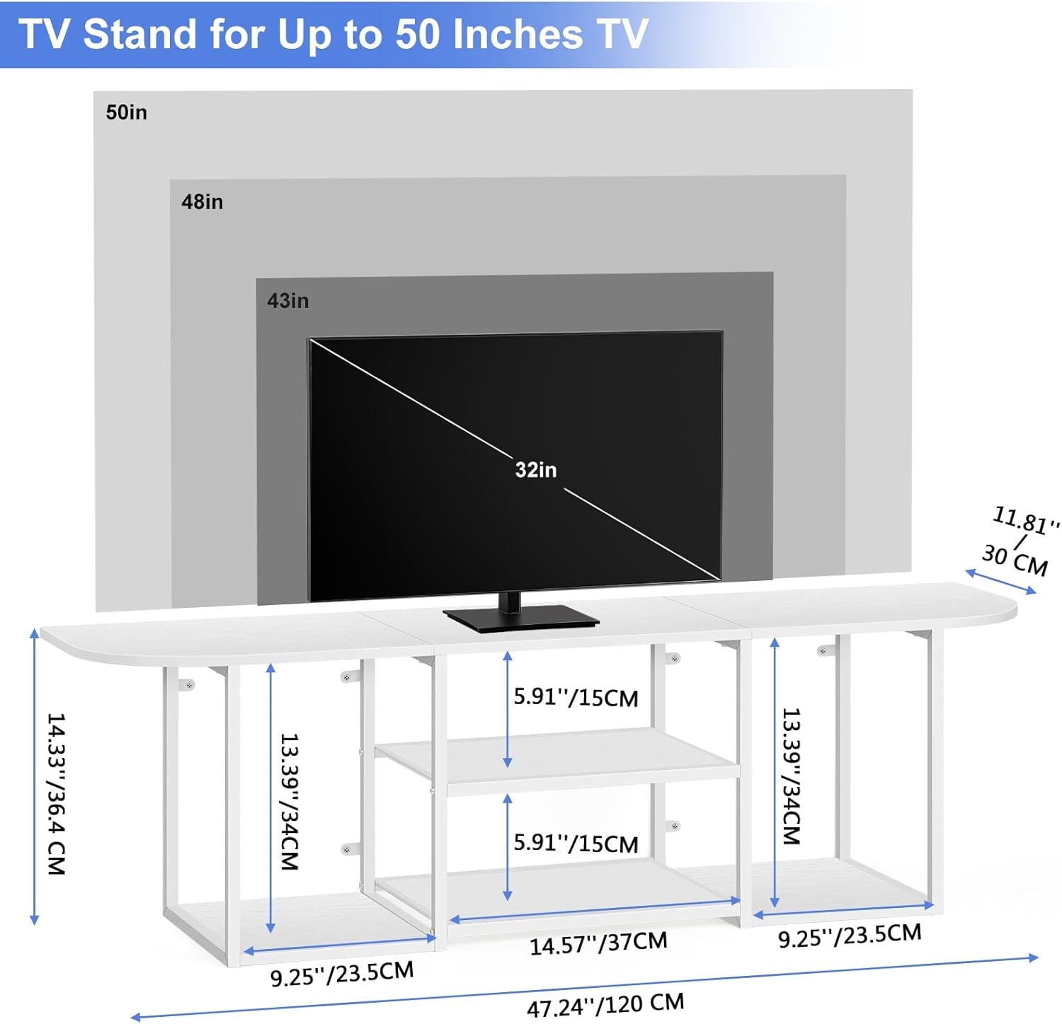 Floating TV Shelf Stand under TV Wall-Mounted Entertainment Center Industrial TV