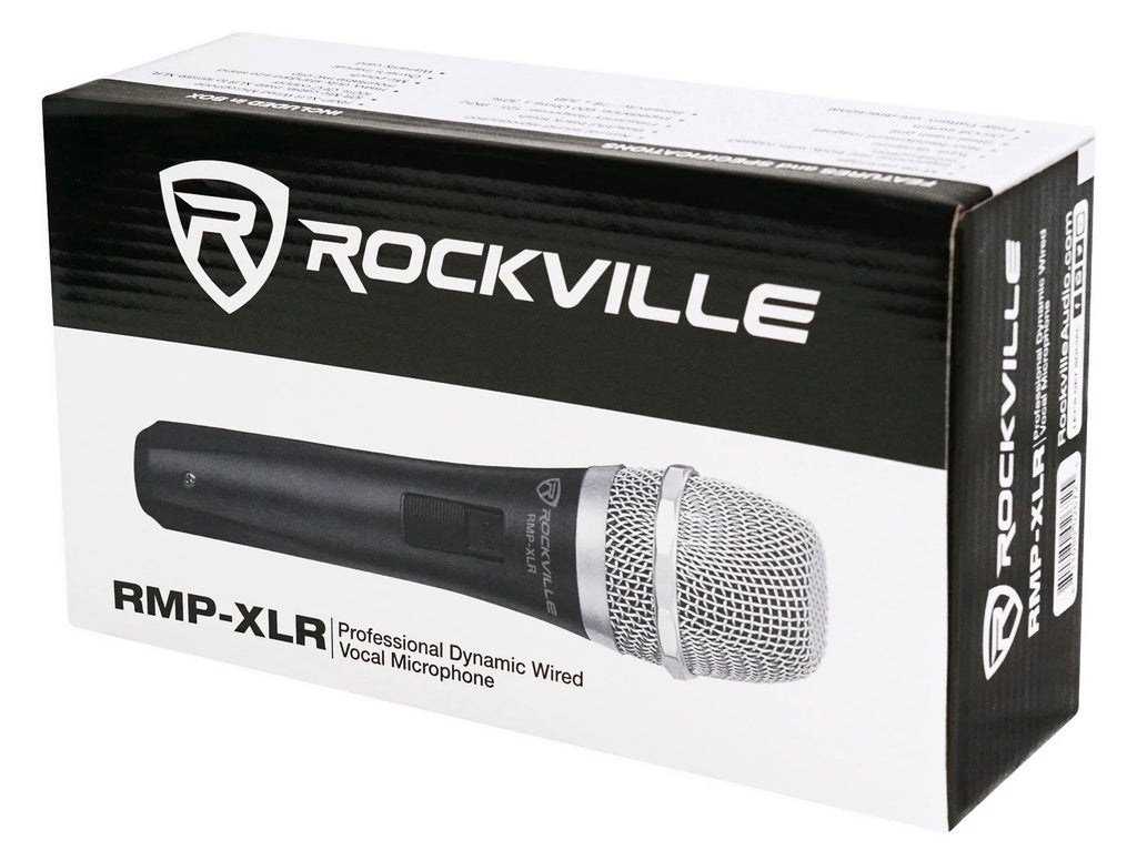 2  RMP-XLR Dynamic Cardioid Pro Microphones + 10' XLR Cables+2 Clips