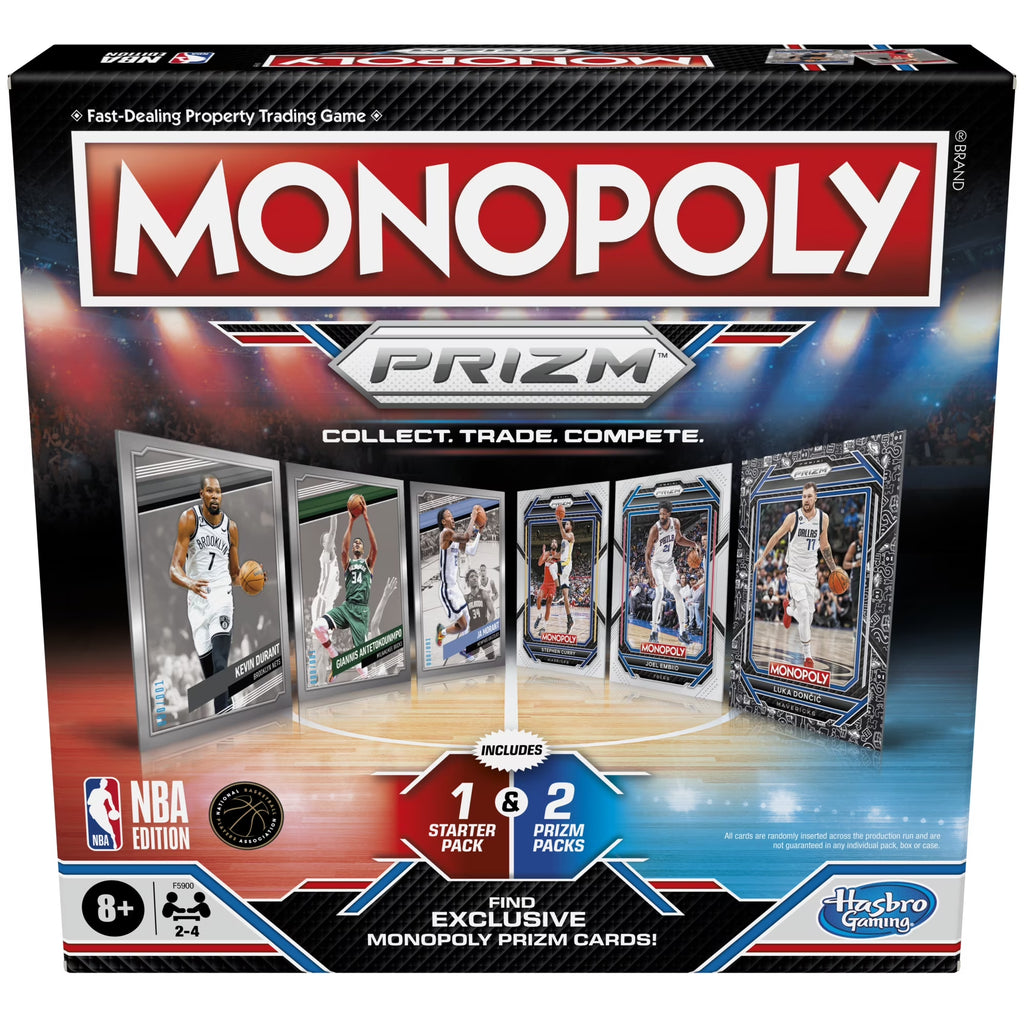 Prizm: NBA Edition Board Game with Panini NBA Trading Cards, 2-4 Players, Ages 8+