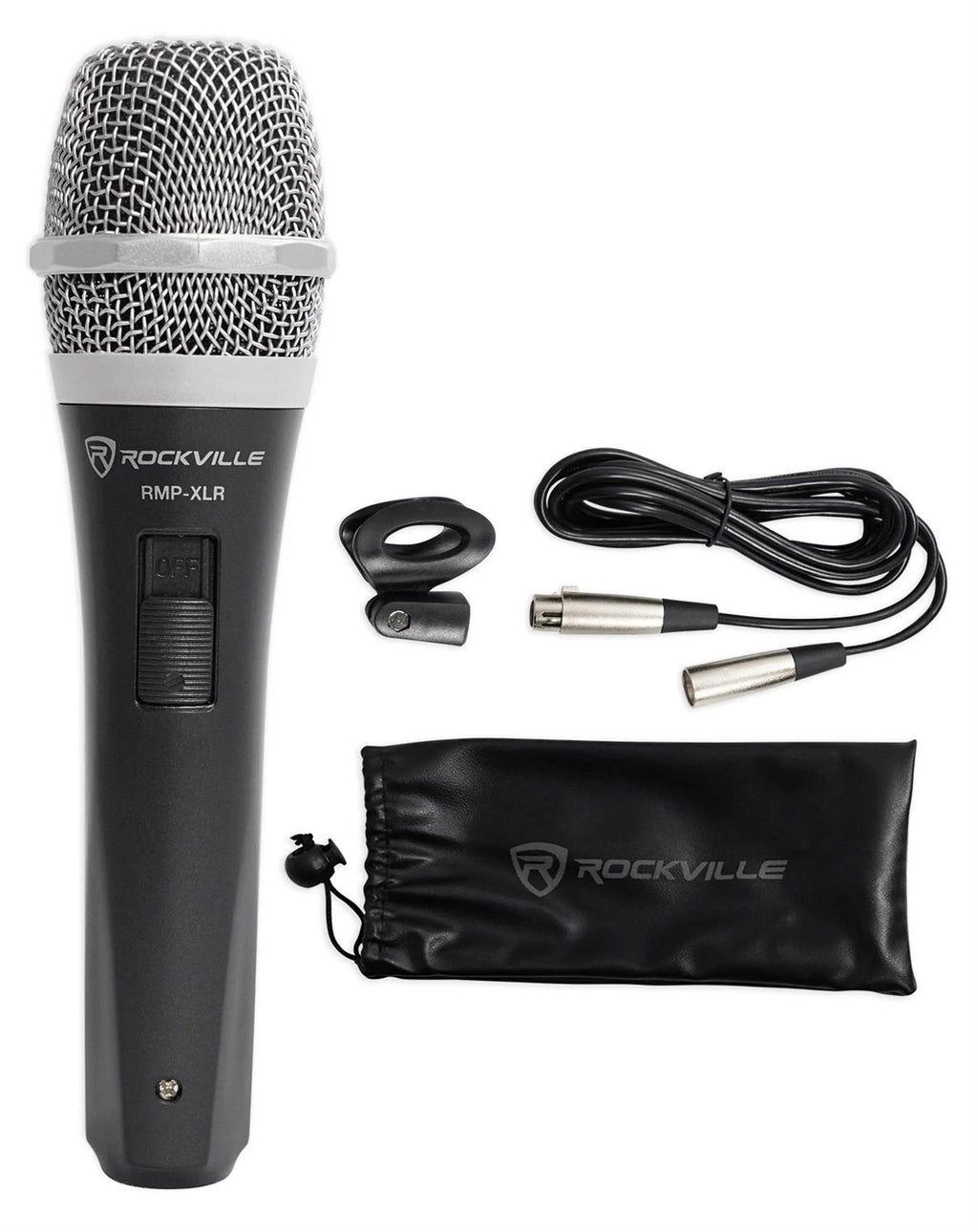 2  RMP-XLR Dynamic Cardioid Pro Microphones + 10' XLR Cables+2 Clips