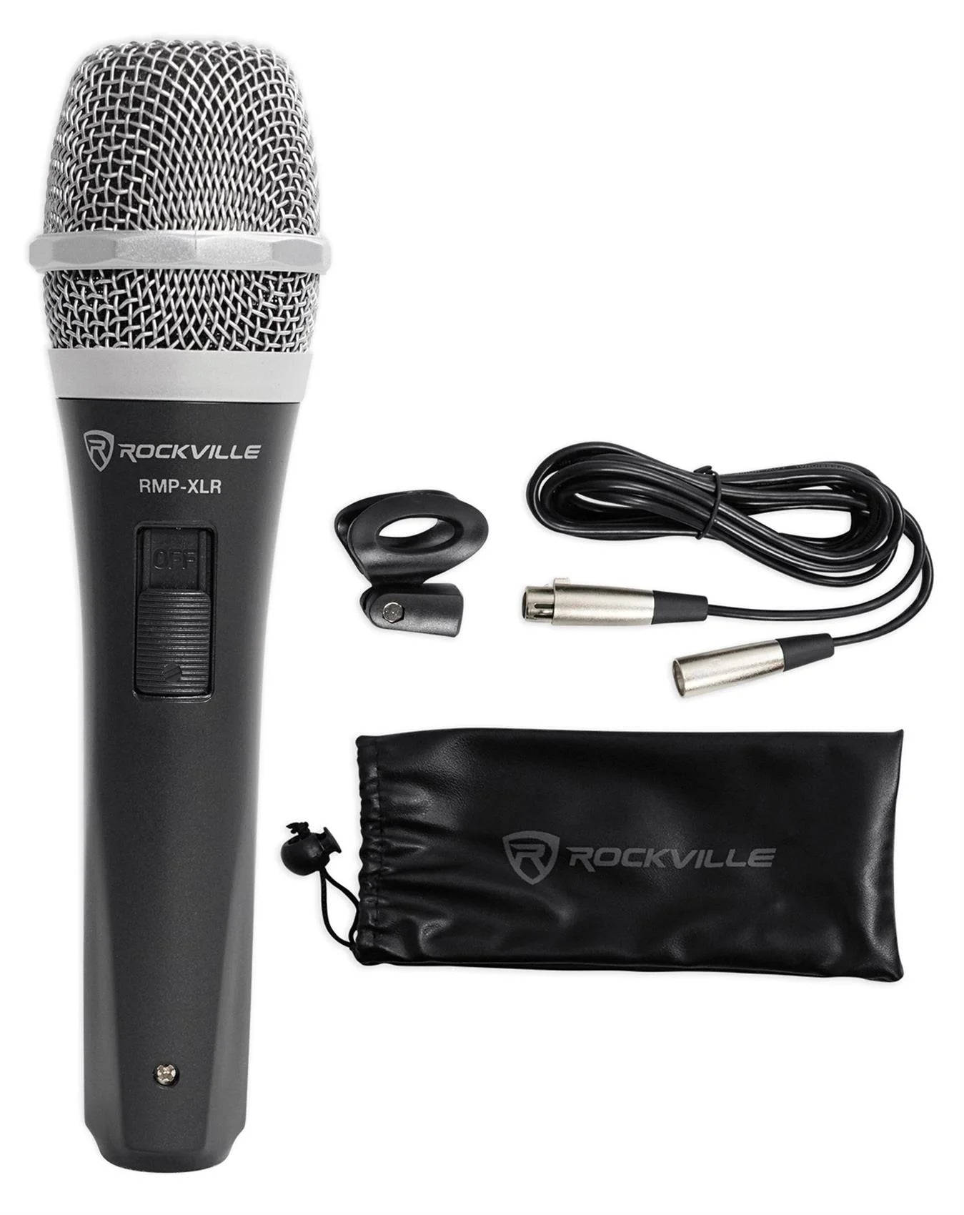 2  RMP-XLR Dynamic Cardioid Pro Microphones + 10' XLR Cables+2 Clips